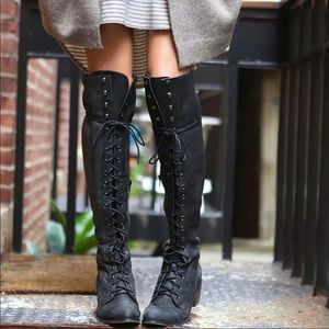 Jeffrey Campbell Jo Lace Up Boots / Free People. Size 7. Likely worn.